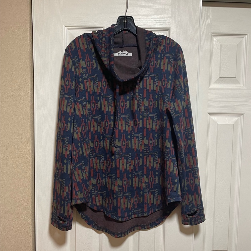 Kavu Multicolor Geometric Crew Neck Sweater